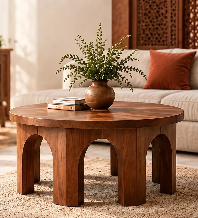 Pol Heritage Center Table styled in a room